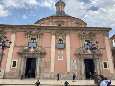 Şehir merkezi mimarisi Valencia, İspanya - modern modern modern gotik sanat modern kültür.