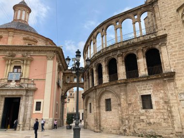 Şehir merkezi mimarisi Valencia, İspanya - modern modern modern gotik sanat modern kültür.
