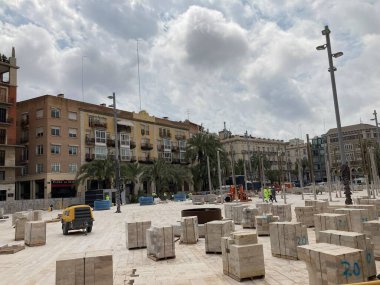 Şehir merkezi mimarisi Valencia, İspanya - modern modern modern gotik sanat modern kültür.
