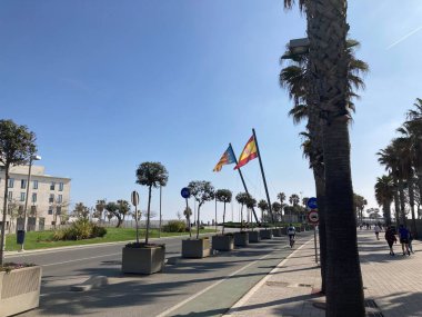 Şehir merkezi mimarisi Valencia, İspanya - modern modern modern gotik sanat modern kültür.