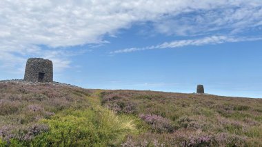 Lammermuir 'deki İkiz Hukuk Tepesi' nin zirvesini kaplayan iki büyük taş mağara, İskoç sınırlarının panoramik manzaralı tarihi bir yeri simgeliyor..