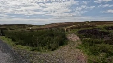 Lammermuir Tepeleri, İskoç Sınırları 'nda tepe yürüyüşü. Geniş bozkırlar, dalgalı yamaçlar ve açık yaz gökyüzü altında panoramik manzaralar.
