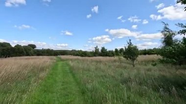 İskoçya: Kırsal kesim, Pentland Hills bölgesindeki tarlalar, tepeler ve açık araziler boyunca yürüyor.