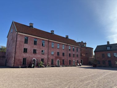 Well-preserved Citadellet Landskrona fortress in Sweden constructed 1549-1559 by Danish King Christian III showing square layout with corner towers wide moats and earthwork defenses overlooking Oresund strait.