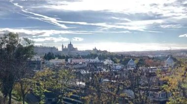 Madrid in the autumn fall, Spain. City centre
