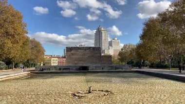 Madrid in the autumn fall, Spain. City centre