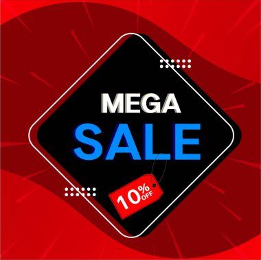 Yüzde 10 indirim. Yaratıcı kompozisyonda indirim. Ürün sunumu, maket, podyum. Satış afişi ve poster. Vektör illüstrasyonu.