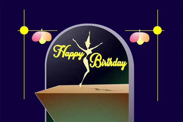 Gradyan yapısı üzerine resimli Mutlu Yıllar kutlama vektörü tasarımı. 