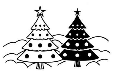 İllüstrasyonlu Noel Simgesi