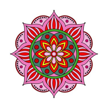 Hint geleneksel mandala tasarımı, karmaşık geometrik desen birliği, dengeyi ve ahengi sembolize eder, yoga tasarımları, meditasyon temaları, duvar sanatı gibi çeşitli yaratıcı kullanımlar için ideal hale getirir..