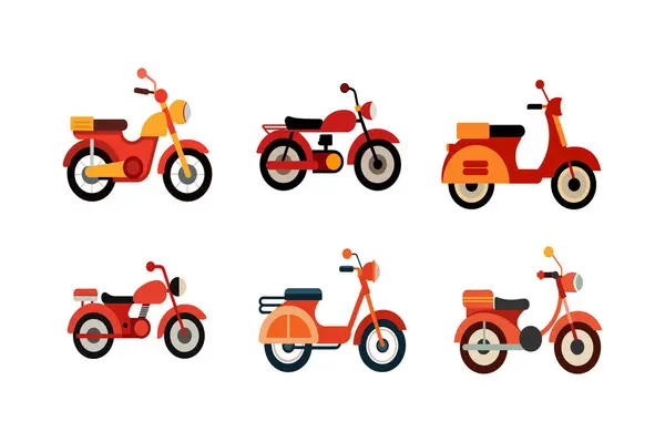 Retro Vintage Motosiklet Paketi. Zamansız Biçimli Klasik Sürüşler