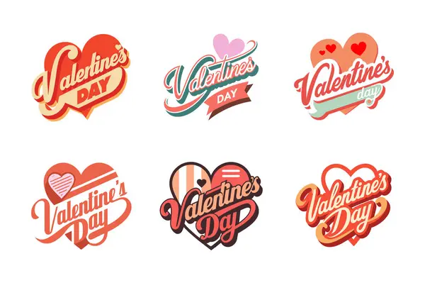 Romantik Sevgililer Günü Tasarımları için Retro Vintage Typographic Geçmişi