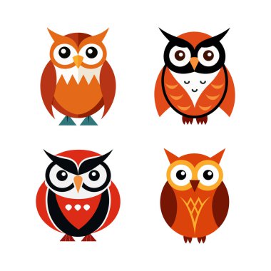 Owl Vector Pack - Mystical and Versatile Bird Designs.. A versatile collection of owl vector designs that captures their wisdom and allure. clipart