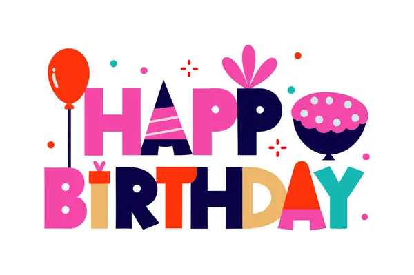 Yüzen Balonlu Modern Mutlu Yıllar Kartı