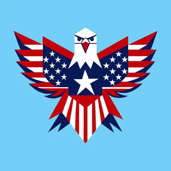 Yükselen Vatansever: Bayrakla Şekillendirilmiş Kartal