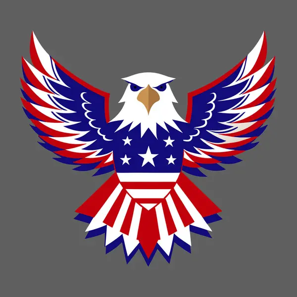 Yükselen Yıldızlar: Bağımsızlık Günü için Bayrak Temalı Kartal