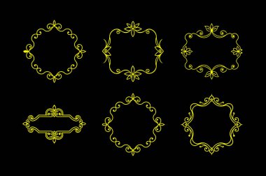  Yüksek kalite dekoratif sınır elemanları paketi