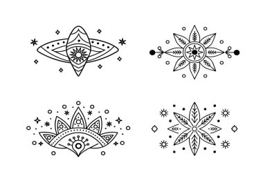 Tasarım için dekoratif ögeler kümesi