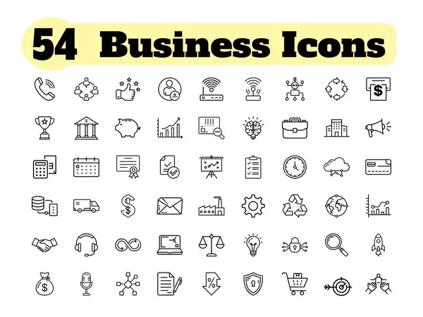 Girişimciler, girişimciler ve kurumsal markalar için modern iş simgeleri