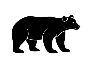  Çevre koruma sanatı için gezgin kahverengi ayı silueti