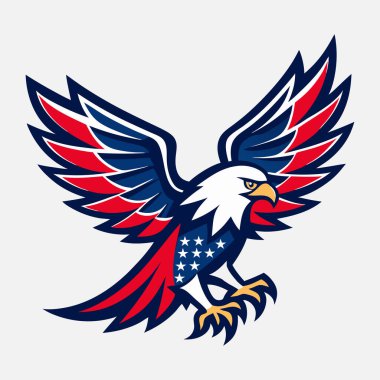  4 Temmuz 'da ABD' de özgürlüğün yankıları uçuşan kel kartal.