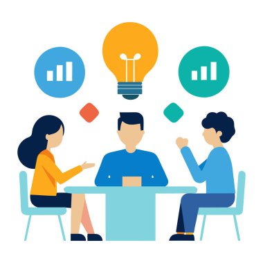 İşbirlikçi bir toplantıda çeşitli profesyonel takımlar