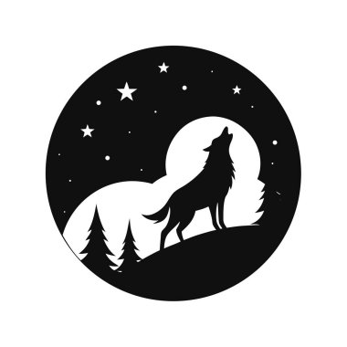 Kurt Ay Çemberi Ormanı Silüeti
