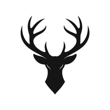 Dekoratif geyik boynuzları silueti