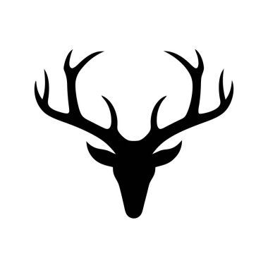 Geyik boynuzları sembolü siluet