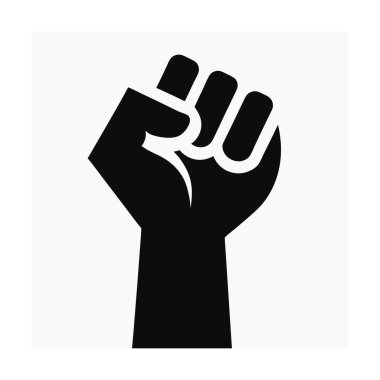 Sıkışmış Yumruğun Silüeti Havada Yükseldi