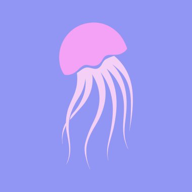 Mor Ölümsüz Denizanası Vektör Sanatı