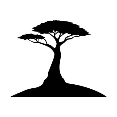  Baobab Ağacı Özet Vektör Sanatı