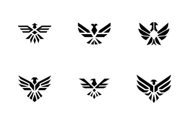  Uçan Kartal Logo Vektör Çizim Koleksiyonu