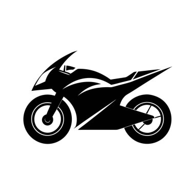 Gelecekçi Konsept Motosiklet Silueti Vektör İllüstrasyonu
