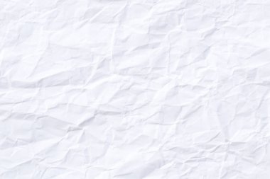 Buruşmuş kağıt dokusu ve arka plan, beyaz buruşuk kağıt.