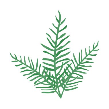 Yeşil yaprak vektör illüstrasyonu, beyazı düz yeşil yaprak vektörü illüstrasyonu