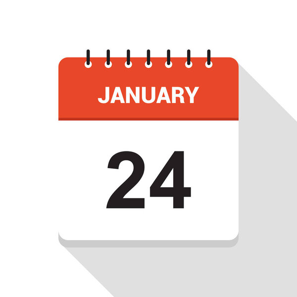 january 24 calendar date icon