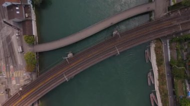 Luftaufnahme der Aare aus Olten