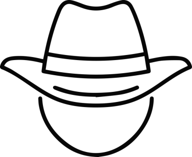 Şapka simgesi vektör çizimi