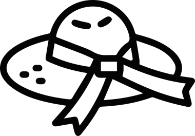 Şapka simgesi vektör çizimi