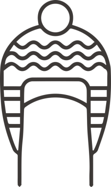 Şapka simgesi vektör çizimi