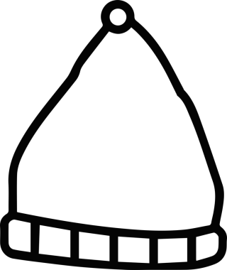 Şapka simgesi vektör çizimi