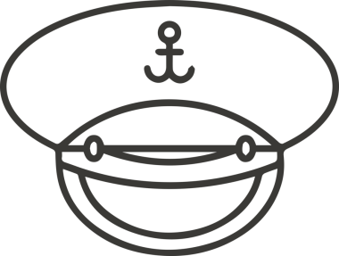 Şapka simgesi vektör çizimi