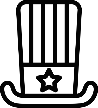 Şapka simgesi vektör çizimi