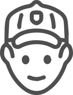 Şapka simgesi vektör çizimi