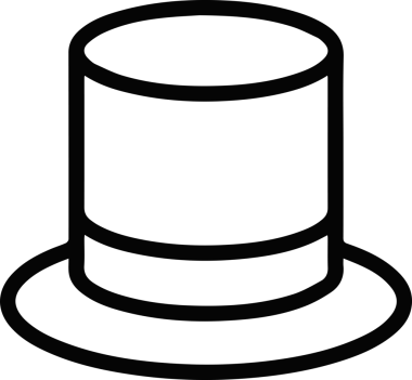 Şapka simgesi vektör çizimi