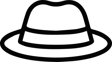 Şapka simgesi vektör çizimi