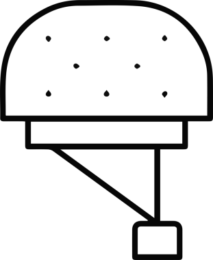 Şapka simgesi vektör çizimi