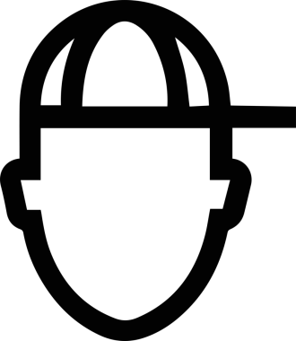 Şapka simgesi vektör çizimi