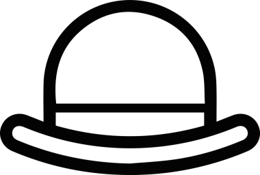 Şapka simgesi vektör çizimi